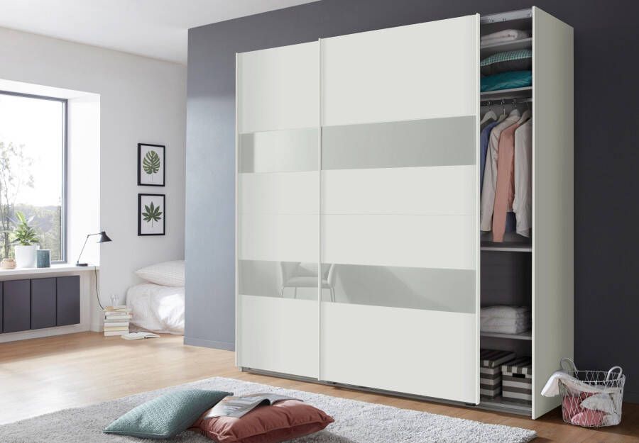 Woonexpress Kledingkast Mierlo Hout Wit 225x236x65 cm (BxHxD) Schuifdeuren Hang-legkast Met 4 Legplanken en 2 Roedes - Foto 18