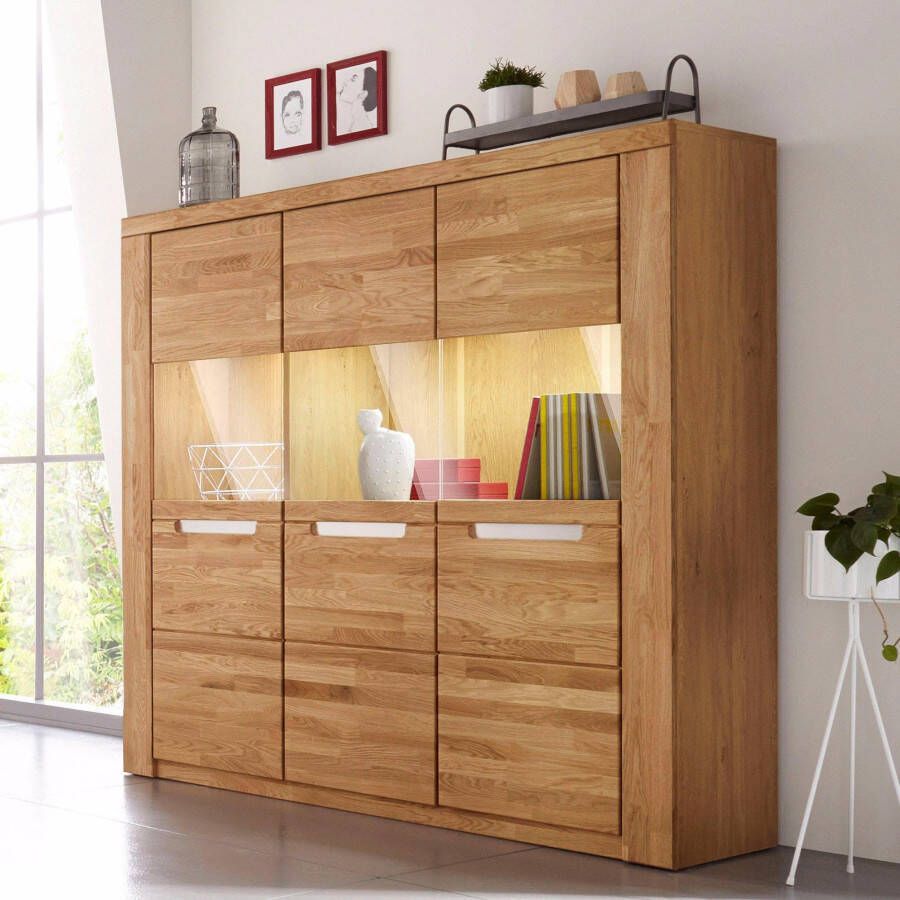 Home affaire Highboard Kolding Breedte 140 cm met 3 glasdeuren - Foto 11