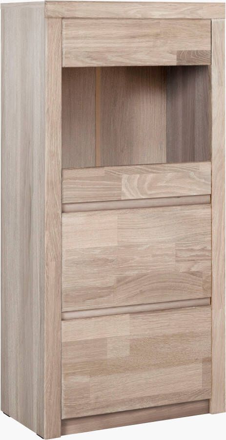 Home affaire Vitrinekast Silkeborg mooie greeploze look gedeeltelijk massief - Foto 4