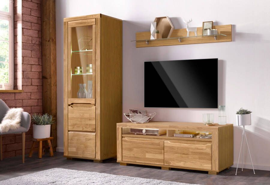 Home affaire Wandmeubel Denis gedeeltelijk massief hout (set 3 stuks) - Foto 1