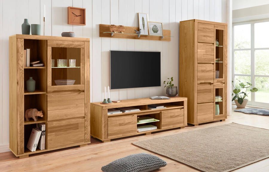Home affaire Wandmeubel Denis gedeeltelijk massief hout (set 4 stuks) - Foto 1