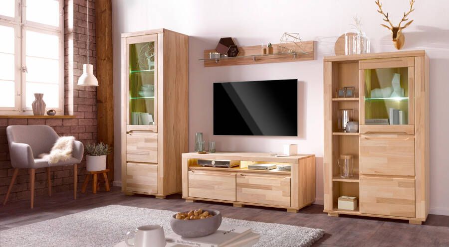 Home affaire Wandmeubel Denis gedeeltelijk massief hout (set 4 stuks) - Foto 9