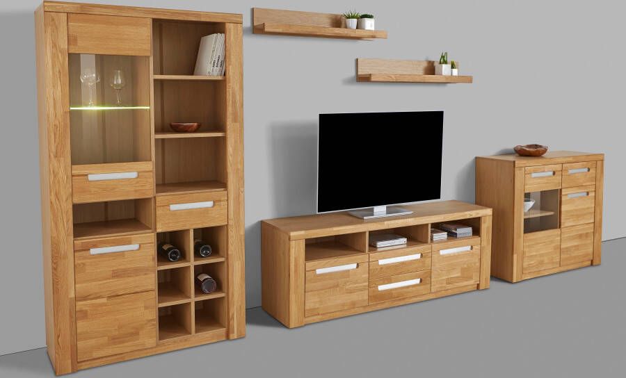 Home affaire Wandmeubel Kolding gedeeltelijk massief hout (set 5-delig) - Foto 6