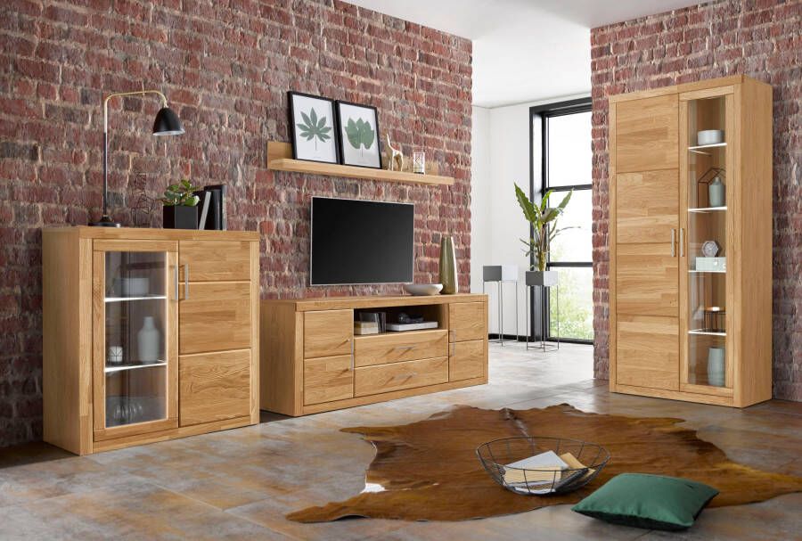 Home affaire Wandmeubel Logo gedeeltelijk massief hout (set 4-delig) - Foto 4