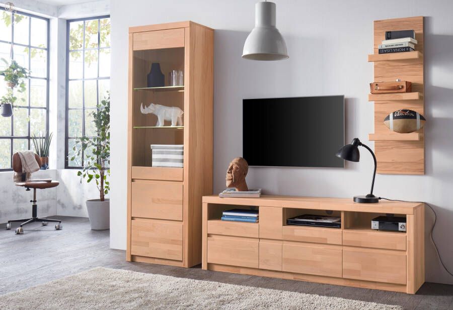 Home affaire Wandmeubel Silkeborg gedeeltelijk massief hout (set 3-delig) - Foto 6