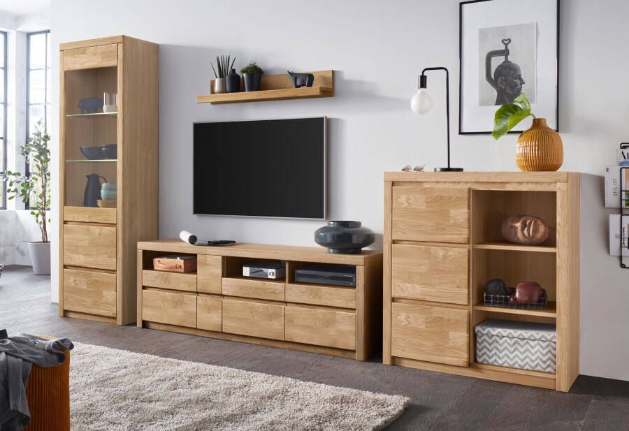 Home affaire Wandmeubel Silkeborg gedeeltelijk massief hout (set 4-delig) - Foto 4