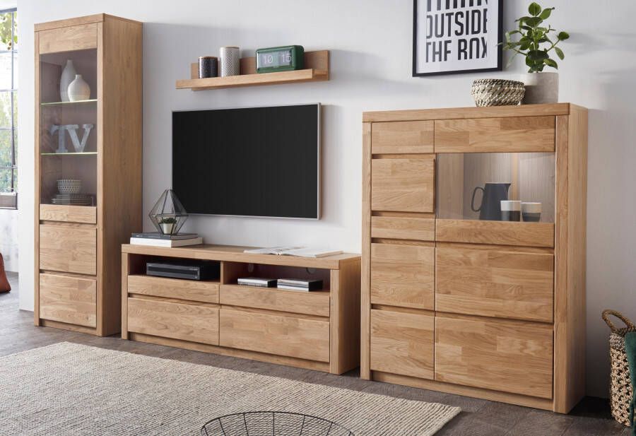 Home affaire Wandmeubel Silkeborg gedeeltelijk massief hout (set 4-delig) - Foto 6