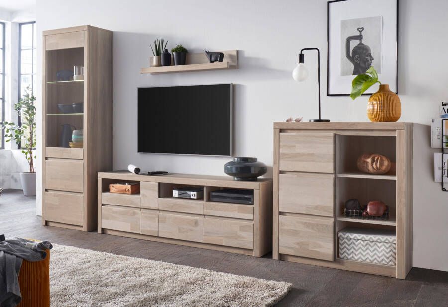 Home affaire Wandmeubel Silkeborg gedeeltelijk massief hout (set 4-delig) - Foto 6