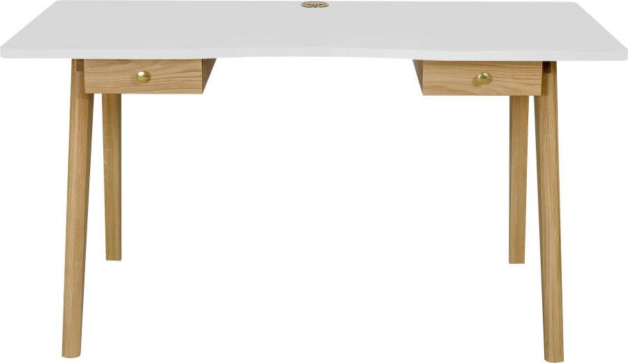 Woodman Bureau Peer in scandinavisch design tafelpoten van massief eiken - Foto 8