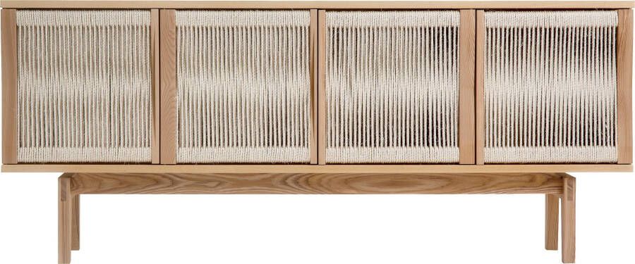 Woodman Dressoir Lidia met deurfronten van gevlochten natuurlijke hennep breedte 180 cm - Foto 8