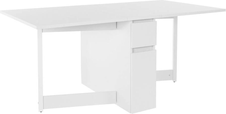 Woodman Eettafel Jasper met een rechthoekig tafelblad en uittrekfunctie breedte 90 cm