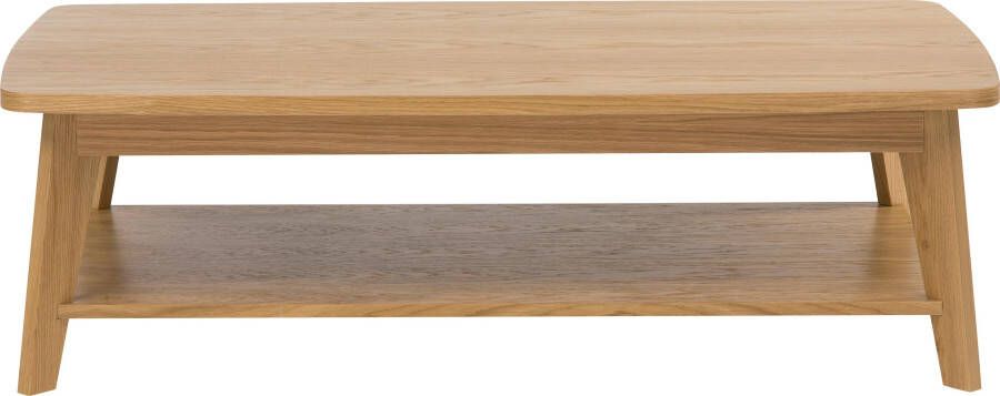 Woodman Salontafel Bórgvin Breedte 115 cm tijdloos design met 1 plank houtfineer eiken