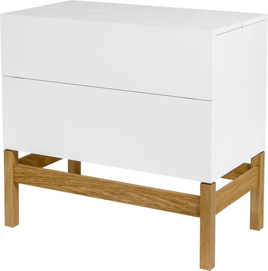 Woodman Barmeubel Delian Breedte 75 cm onderstel van massief eiken in Scandinavisch design