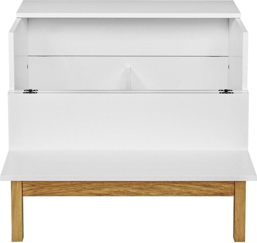 Woodman Barmeubel Delian Breedte 75 cm onderstel van massief eiken in Scandinavisch design - Foto 3