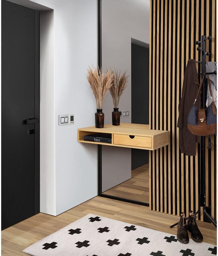 Woodman Bergkast Farsta Met eikenfineer ruimtebesparend wandmontage