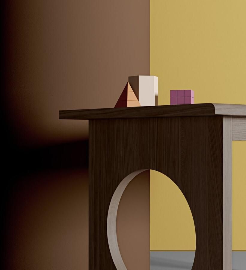 Woodman Bureau BAU chique houtfineer in notenkleur breedte 140 cm - Foto 4