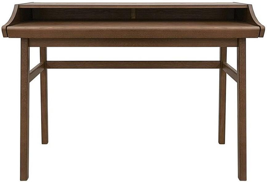 Woodman Bureau Carteret chique houtfineer in notenkleur frame massief hout breedte 115 cm - Foto 8