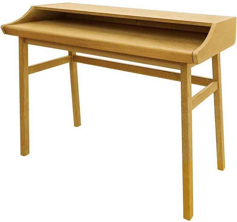 Woodman Bureau Carteret chique houtfineer van eiken frame massief hout breedte 115 cm - Foto 3