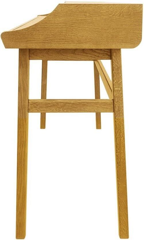Woodman Bureau Carteret chique houtfineer van eiken frame massief hout breedte 115 cm - Foto 6