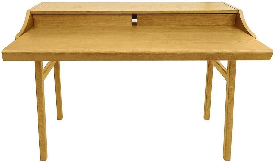Woodman Bureau Carteret chique houtfineer van eiken frame massief hout breedte 115 cm - Foto 5
