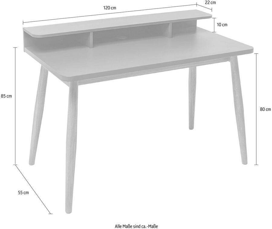 Woodman Bureau FRANCY in scandinavisch design 120 cm breed - Foto 1