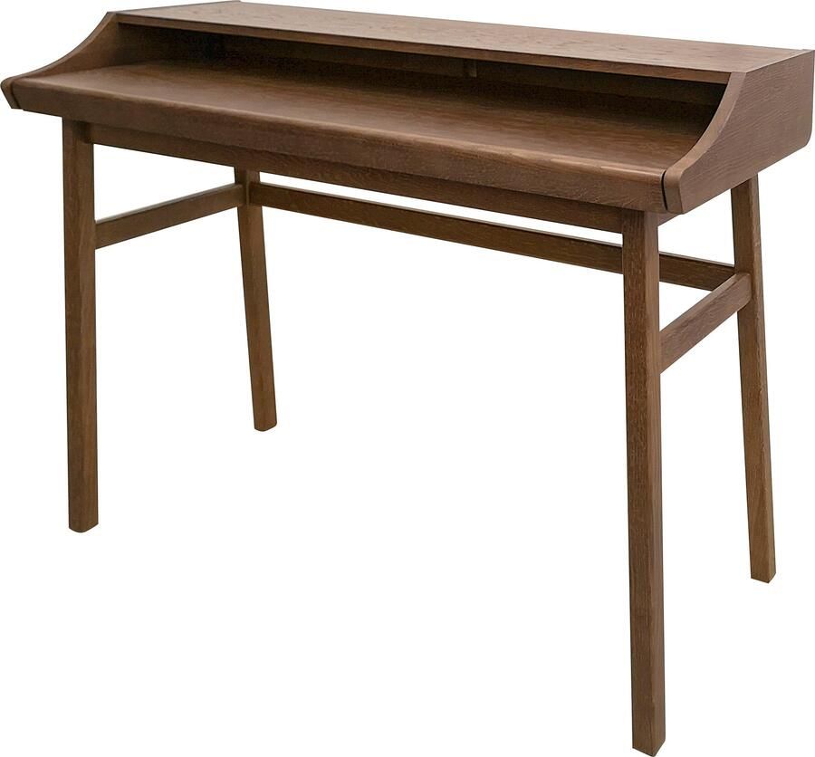 Woodman Bureau Carteret chique houtfineer in notenkleur frame massief hout breedte 115 cm - Foto 2