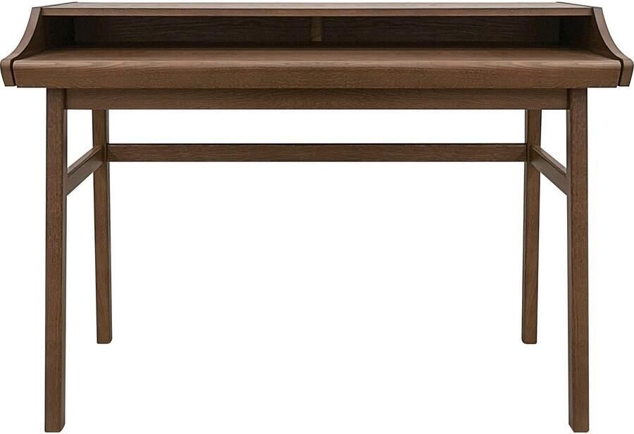 Woodman Bureau Carteret chique houtfineer in notenkleur frame massief hout breedte 115 cm - Foto 6