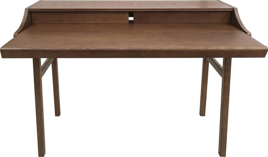 Woodman Bureau Carteret chique houtfineer in notenkleur frame massief hout breedte 115 cm - Foto 11
