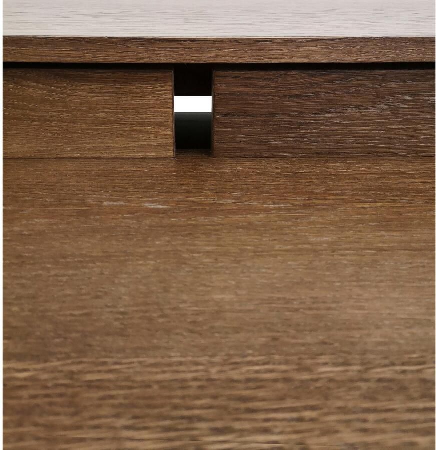 Woodman Bureau Carteret chique houtfineer in notenkleur frame massief hout breedte 115 cm