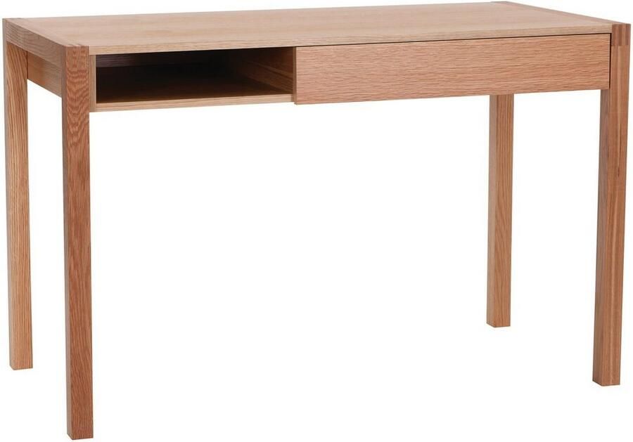 Woodman Bureau New met open rek en lade houtfineer van eiken