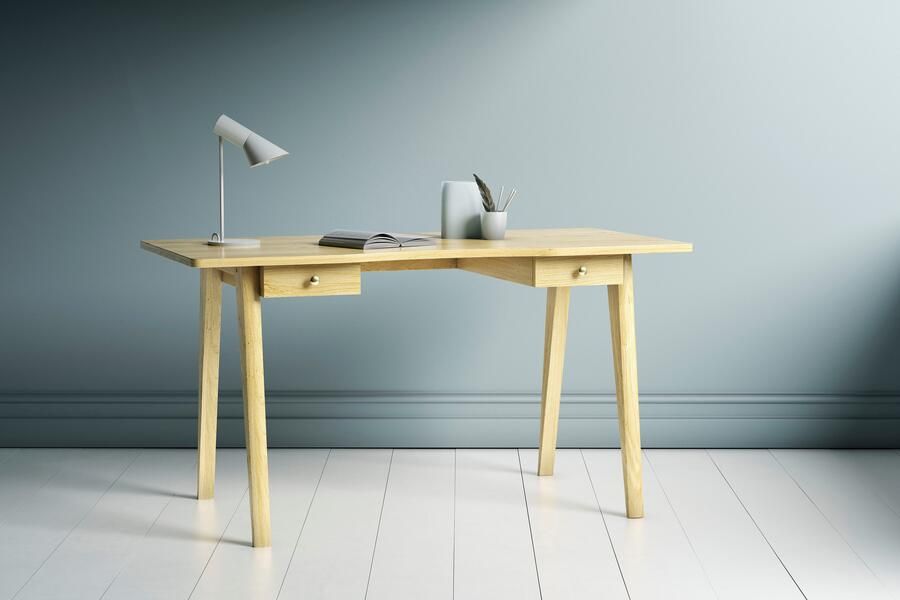 Woodman Bureau NICE in scandinavisch design tafelpoten van massief eiken fsc - Foto 6