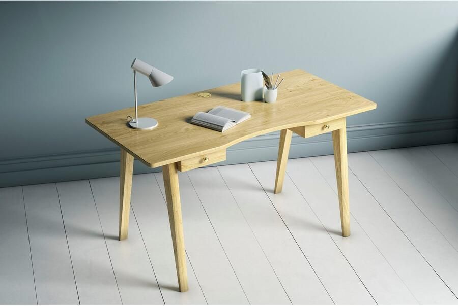 Woodman Bureau NICE in scandinavisch design tafelpoten van massief eiken fsc - Foto 2