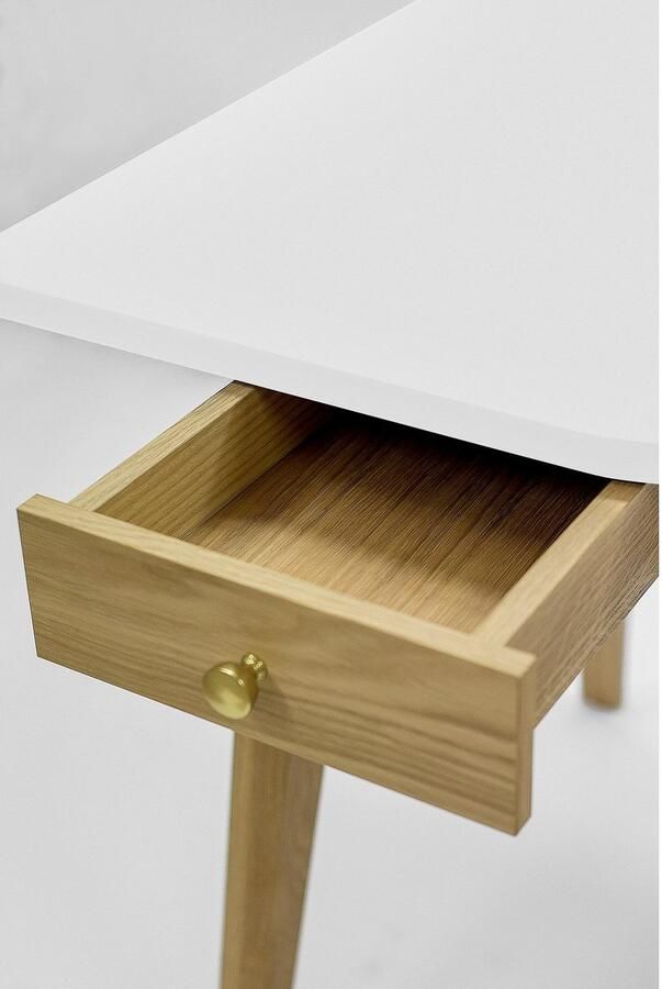 Woodman Bureau Peer in scandinavisch design tafelpoten van massief eiken - Foto 2