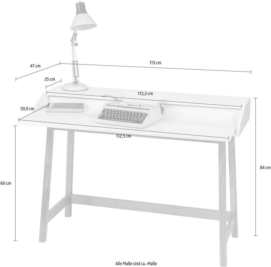 Woodman Bureau St. James Home Office bureau laptoptafel - Foto 2