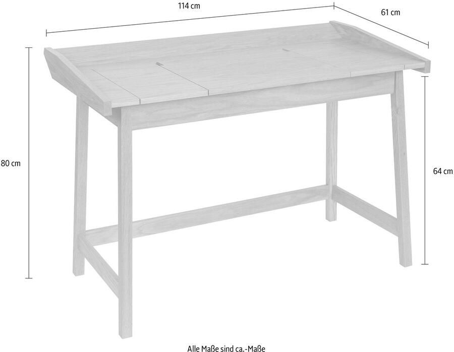 Woodman Bureau Walter scandinavisch design houtfineer van eiken - Foto 2