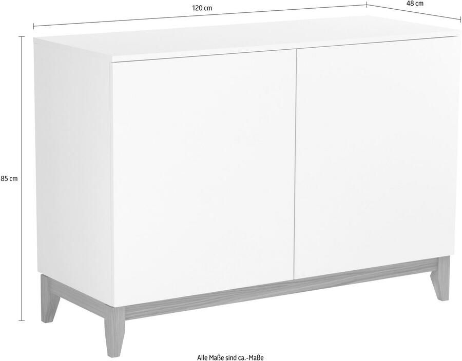 Woodman Dressoir Elinee Kast in trendy Scandinavische look breedte 120 cm FSC - Foto 2