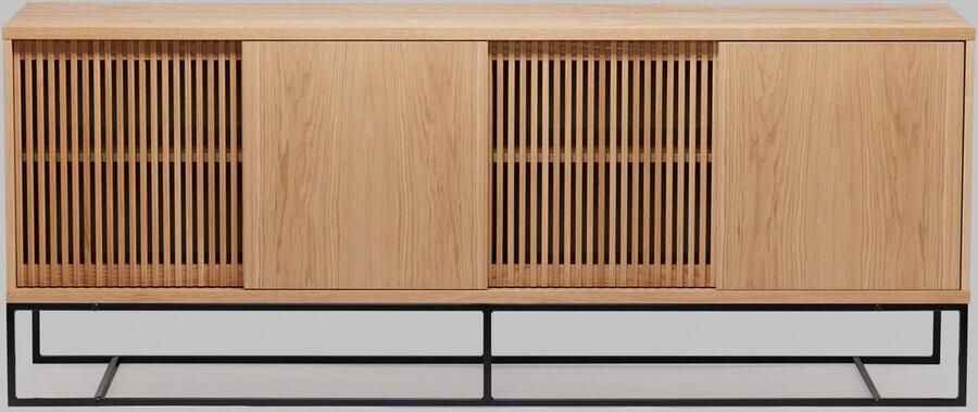 Woodman Dressoir Ende Kast gedeeltelijk massief metalen voeten breedte 188 cm FSC - Foto 9