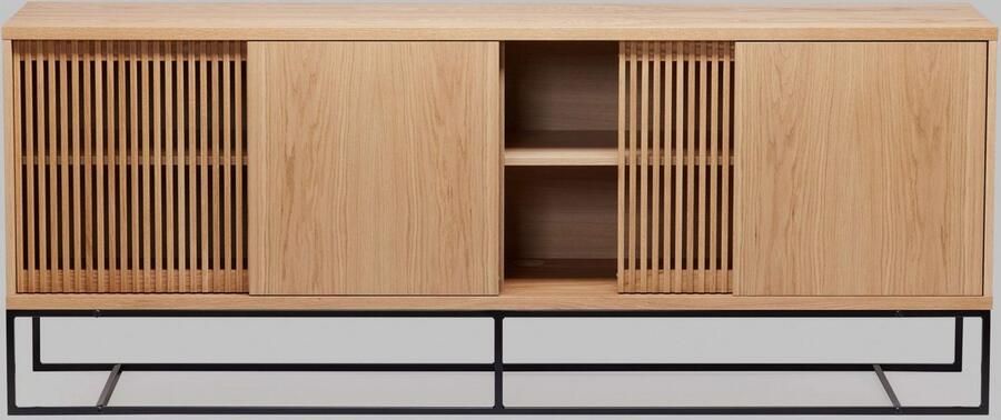 Woodman Dressoir Ende Kast gedeeltelijk massief metalen voeten breedte 188 cm FSC - Foto 10