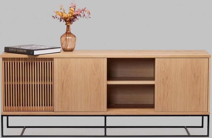 Woodman Dressoir Ende Kast gedeeltelijk massief metalen voeten breedte 188 cm FSC - Foto 4