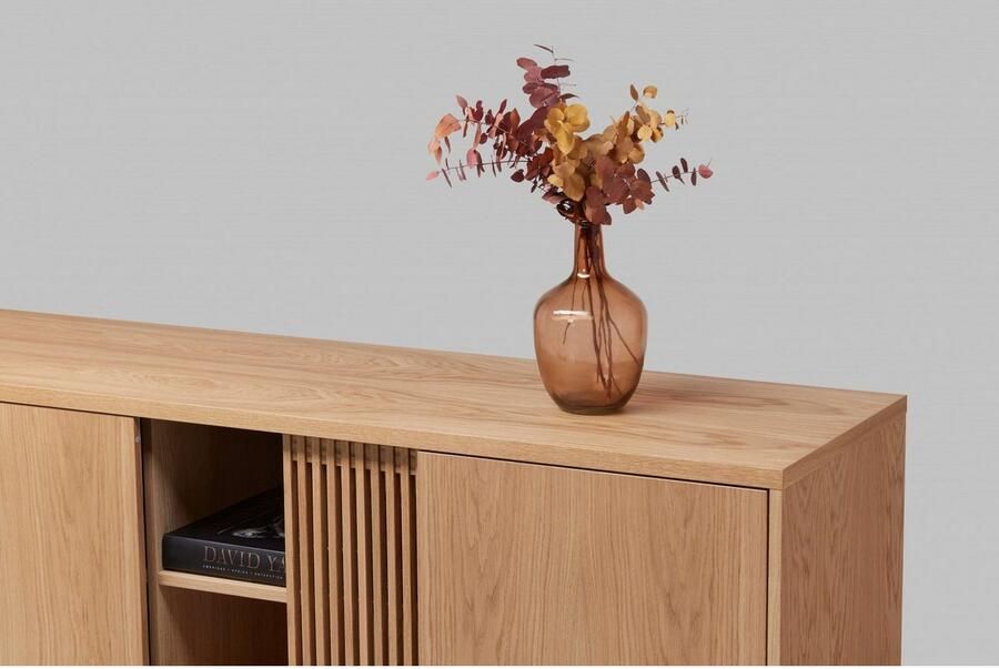 Woodman Dressoir Ende Kast gedeeltelijk massief metalen voeten breedte 188 cm FSC - Foto 2