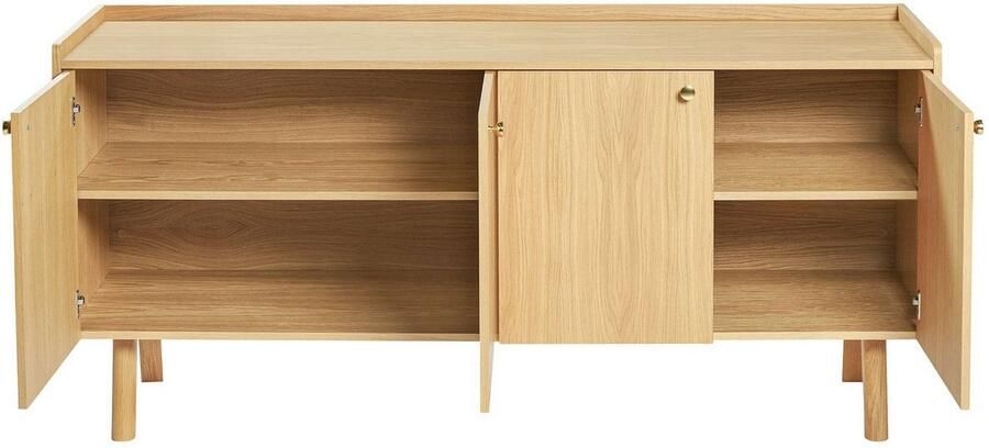 Woodman Dressoir NICE Commode breedte 169 cm echt houtfineer van eiken veel opbergruimte - Foto 5