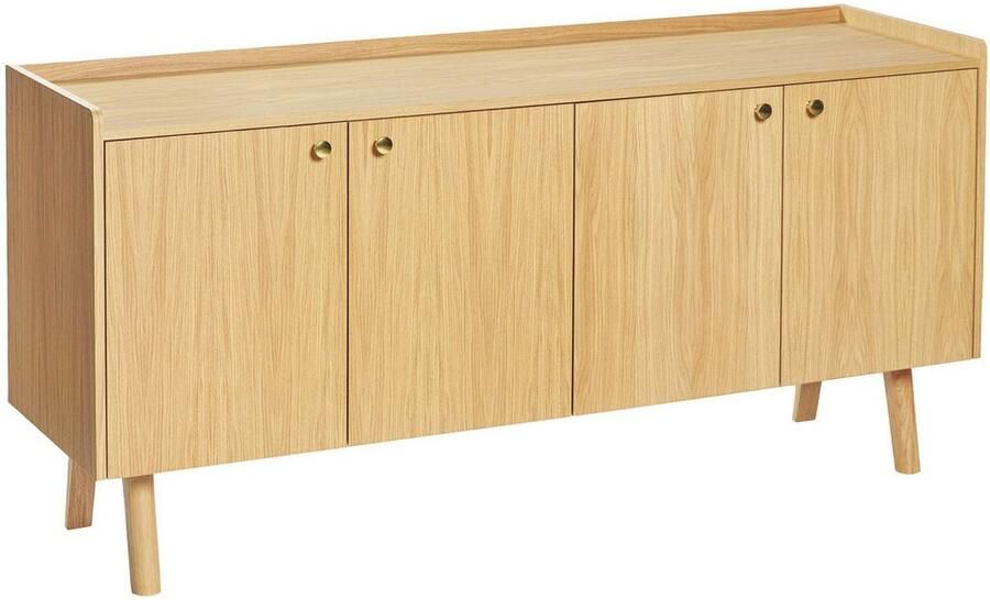 Woodman Dressoir NICE Commode breedte 169 cm echt houtfineer van eiken veel opbergruimte - Foto 3