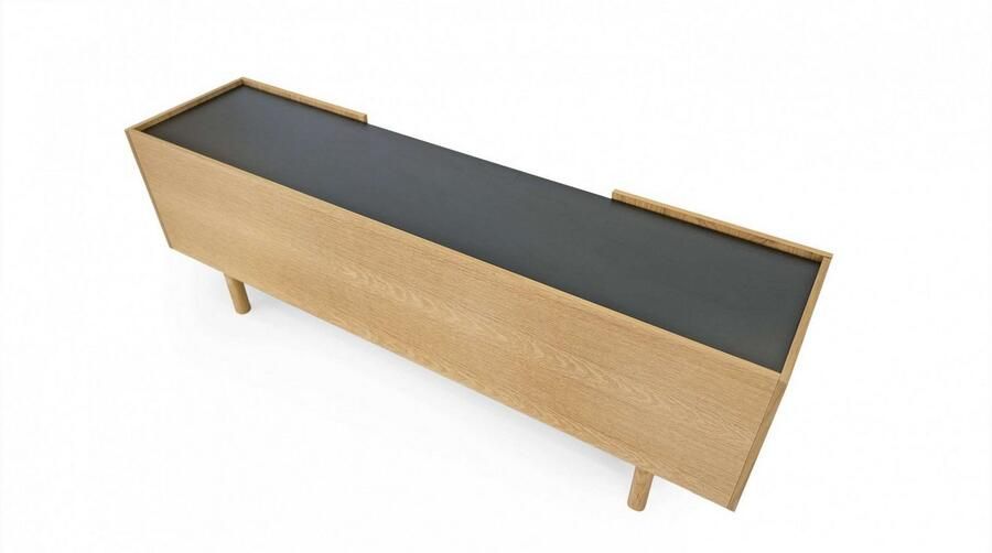 Woodman Dressoir PORTO Commode decoratieve frezingen met eikenhoutfineer breedte 175 cm - Foto 5