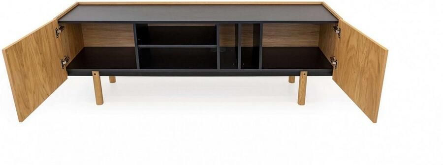 Woodman Dressoir PORTO Commode decoratieve frezingen met eikenhoutfineer breedte 175 cm - Foto 5