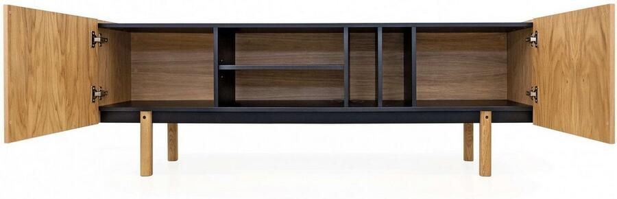 Woodman Dressoir PORTO Commode decoratieve frezingen met eikenhoutfineer breedte 175 cm - Foto 9