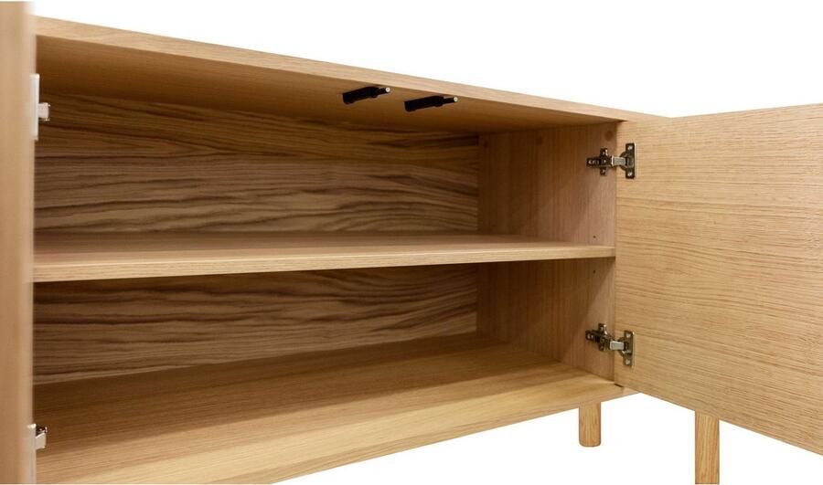 Woodman Dressoir Shift met echt houtfineer van eiken breedte 189 cm met push-to-open - Foto 8