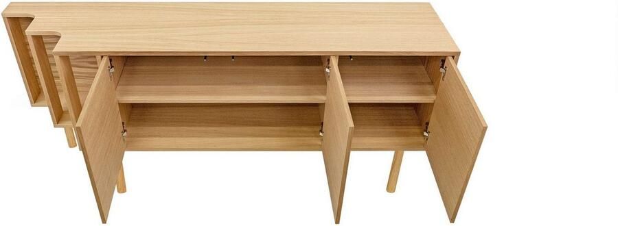Woodman Dressoir Shift met echt houtfineer van eiken breedte 189 cm met push-to-open - Foto 17