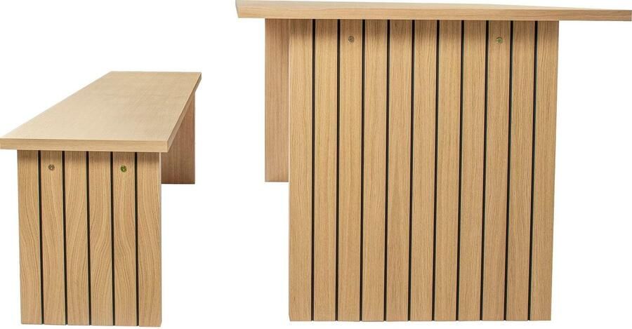 Woodman Eettafel Stripe Houtfineer van eiken FSC -gecertificeerd - Foto 6