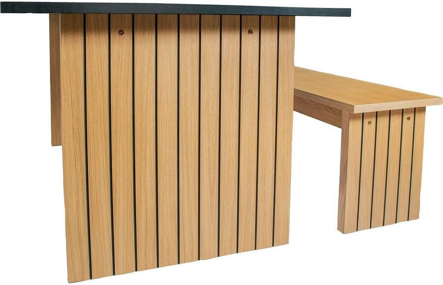 Woodman Eettafel Stripe Houtfineer van eiken FSC -gecertificeerd - Foto 5
