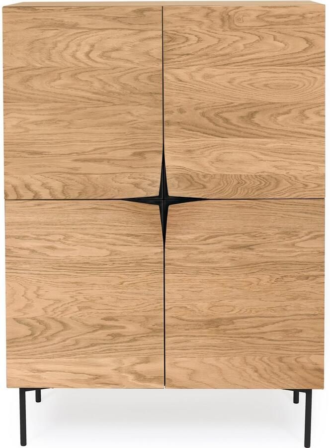 Woodman Highboard Commode met eiken fineer in Scandinavisch ontwerp - Foto 5